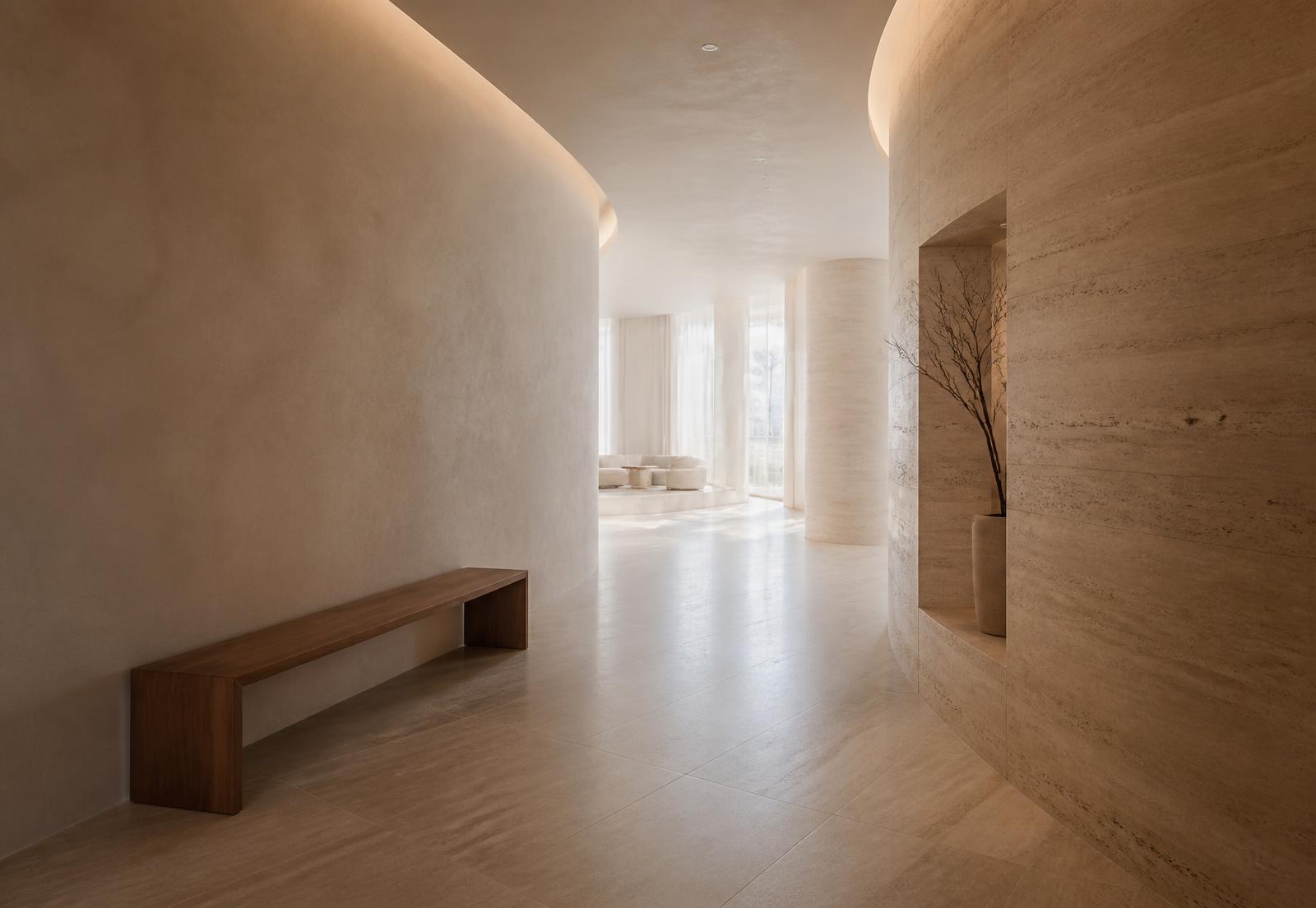 Interior de clínica moderna com luz natural